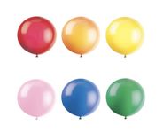 Assorted Color Premium Latex Balloons (91cm) Pack of 6 - Perfect for Parties & Events