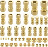 Taiidaues 46pcs Brass Compression T