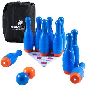 GAMELIFE SPORTS MagnaRack Bowling, Includes 10 Magnetic Bowling Pins, 2 Balls, Bowling Mat, Carry Bag, Great Toy Gift, Early Education, Indoor & Outdoor Games, Toddler, Child, Boys & Girls 6 and up