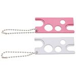 FOMIYES 2pcs Essential Oil Bottle Opener with Keychain Stainless Steel Roller On Caps Openers Metal Bottles Open Tools for lash Glue