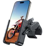 Miracase Motorcycle Phone Mount, [Support Video Recording] Bike Phone Holder, [Quick Lock] Bicycle Phone Mount Handlebar Cell Phone Clamp for Scooter, Friendly Compatible with iPhone Samsung Black