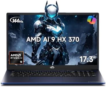 NIMO 17.3" Copilot+ AI Laptop, AMD Ryzen AI 9 HX 370 (Up to 5.1GHz), 64GB DDR5 RAM 1TB SSD, Radeon 890M, 144Hz FHD Display, 100W Fast PD, USB 4.0, Fingerprint, Win 11 Gaming Laptop with 2Y Warranty