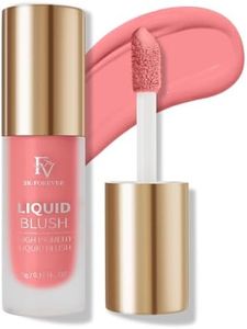 FV Blush Liquido Altamente Pigmentato, Fard Make Up con Finitura Naturale, Lunga Durata, Idratante e Leggero, Dewy Texture, Fard Liquido Idratante per Il Viso (Cheer, 5g)