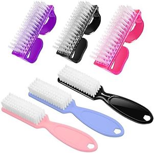 Nail Brush for Cleaning Fingernails, Handle Grip Nail Scrubber Brush, Cleaner Brushes Manicure Tools Scrub Brushes Kit, Toenail Brush To Clean Under Nails Pedicure Foot Small Brush Women Men (6 Pack)