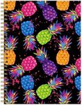 FVBAO Spiral Journal Notebook for Women,A5 College Ruled Notebooks 6"x 8.4", 120 Pages Lined Journal with Premium Thick Paper,Perfect for School Office Home Gifts(Colorful Pineapple)