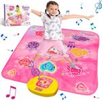 71Nmly Dance Mat For Girls,Dance Pad with LED Light,Dance Game Pad Toy Adjustable Volume,Kids Musical Dance Mat With 5 Fun Game Modes,Christmas Birthday Gifts for Girls