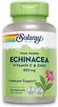 SOLARAY Echinacea Vitamin C & Zinc 850mg Plus Bioflavonoids, Echinacea Capsules for Healthy Immune Support, Vegan, Lab Verified, 60-Day Money-Back Guarantee, 50 Servings, 100 VegCaps