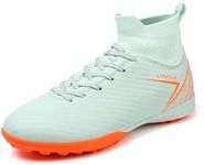 Lynvola Men's Turf Soccer Cleats for Artificial Grass Indoor & Outdoor Football Shoes Lightweight with Superior Traction TF Boots for Training & Matches Green US 6.5