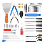 YHANEC 66 Pcs 3D Printer Parts & Accessories for Adults, 3D Printer Tools for Cleaning, Cutting, Deburring, and Finishing, Including Art Knife Set, Brass Nozzle & Clean Tools, Trimming Tools