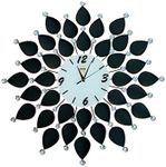 Large Silent Classics Clock for Bedroom, Mid Century Modern Decor Large Wall Clock, 26-Inch Turquoise Glass Metal Reloj de Pared para Sala, Battery Operated Clocks for Living Room & Kitchen.