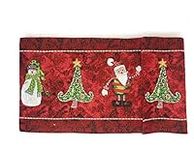 Tache Here Comes Santa Claus Antique Vintage Christmas Eve Traditional Holiday Season Red Decorative Woven Tapestry Table Runners (13 x 120)