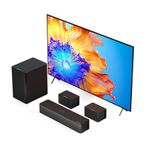 ULTIMEA 5.1 Virtual Surround Sound System for TV, 320W Peak Power, Sound Bar for TV with Adjustable Subwoofer, Surround Speakers, Soundbar for TV, Home Theater Sound System, Poseidon D50