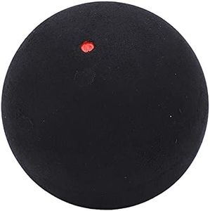 Single Dot Squash Balls, Rubber Material, 37mm Diameter, 25g Weight, Soft Feel Low Vibration, Ideal for Beginners Intermediate, Suitable for Training & Practice, (Single red dot)