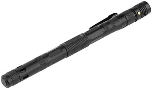 THE STYLE SUTRA Tactical Pen Handheld Camping Hiking Flashlight Refill Penlight Defense Tool Black