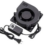 Wathai 120mm x 32mm Blower Centrifugal Fan 110V 220V AC Powered Fan with Speed Controller 4V to 12V, DC Dual Ball High Airflow for Receiver DVR Xbox Modem AV Cabinet Cooling