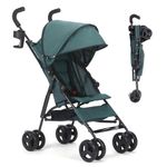 3-36M Baby Stroller, Umbrella Stroller with Foldable Pushchair with Adjustable Canopy, Folding Infant Newborn Pram Stroller with Storage Basket, Cup Holder, Suspension Wheels for Infants (Dark Green)