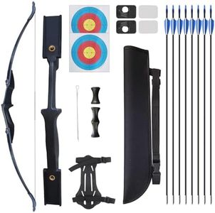 Bow and Arrow Set for Adults Beginner Teens, Dual Arrow Rest for Right and Left Handed Bows 20lbs 30lbs 40lbs Entry Level to Intermediate Archers Complete Equipped Value for Money (30LBS)