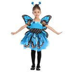 Spooktacular Creations Child Girl Butterfly Costume Blue