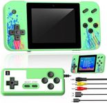 Deluisho Gameboy Mini Game Console, Supports 2 Players and Connection to TV, Pre-Installed with 800 Classic Games, 3.5 Inch LCD Screen, Mini Arcade, Gift for Boys and Girls (Green)