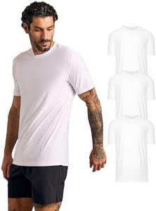 True Classic Workout Shirts for Men – Tank Tops for Men, Muscle Shirt and Mens Shirts for Gym, Quick-Dry Workout Tee, Pack of 3, White, M
