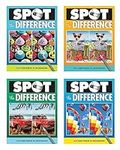 Spot The Difference Puzzle Books, Pack of 4 Picture Puzzle Books for Adults and Kids with Over 65 Picture Puzzles, Train Your Brain with Fun Puzzle Activities for All Age