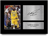 HWC Trading Lebron James Los Angles Lakers Gifts Printed Signed Autograph Picture for Basketball Memorabilia Fans - A4