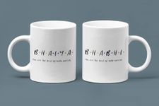 ascension Bhaiya & Bhabhi Printed Ceramic Coffee Cup Mug Gift for Brother Sister in Law bhaiya Bhabhi Couple Mug Set 350ml Rakshabandhan Rakhi Birthday Gift (Multicolor)