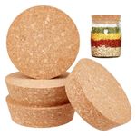 OLYCRAFT 4 Pcs Large Cork Stoppers Tapered Cork Plugs Wood Corks Lids Bottle Lids Cork Stoppers 9.4~11cm Wine Bottle Stoppers Wood Jar Cork for Kitchen Wedding Favor Canning - 3.2cm Thick