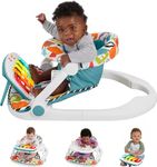 Fisher Price Portable Baby Chair Deluxe Kick & Play Sit-Me-Up Floor Seat with Piano Learning Toy & Snack Tray for Infants to Toddlers