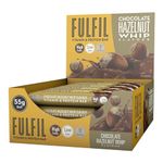 Fulfil Vitamin and Protein Bar (15 x 55 g Bars) — Chocolate Hazelnut Whip Flavour — 20 g High Protein, 9 Vitamins, Low Sugar