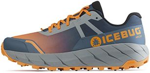 Icebug Mens Arcus BUGrip Trail Running Shoe with Carbide Studded Traction Sole, Night Sky/Orange, 10 UK