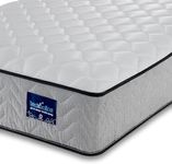 BEDZONLINE Memory Foam & Coil Spring Mattress - 4ft6 Double | 20cm Thick Hybrid Memory Foam & Open Coil Spring | Body Support, Spinal Alignment & Pressure Relief | UK Made & Hypoallergenic