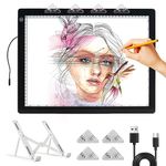 A3 Light Box for Diamond Painting, Tracing Light Pad with Foldable Stand, Stepless Dimmable 3 Levels Brightness Ultra-Thin Diamond Painting Accessories Light Board for Diamond Art Drawing Sketching