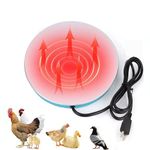 Poultry Waterer Heated Base, Chicken Water Heater for Winter Pet Metal Heated Base, Thermostat Safe Winter Deicer Heated Drinking Fountain Chicken Coop Heater Accessories Feeder (A)