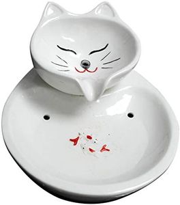 fuente para gatos，bebedero perro，Dispensador de agua del gato, animal doméstico de cerámica, beba el agua automáticamente, ciclo de alimentación del flujo de agua del gato fuente del perro, dispensado