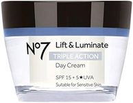 Boots No7 Lift & Luminate TRIPLE ACTION Day Cream 50ml 15 SPF + 5*UVA - Suitable for sensitive skin