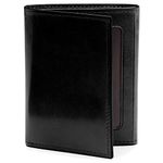 Bosca Men's Old Leather Collection-Trifold Wallet Travel Accessory-Tri-Fold, Black, One Size