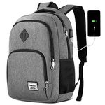 17.3 Inch Backpack for Men and Women,School Bookbag for Teenager,Laptop Bookbag with USB Charging port for Business Work College Travel Trip