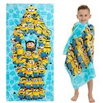 Franco Kids Super Soft Cotton Bath/Pool/Beach Towel, 58 in x 28 in, Minions The Rise of Gru