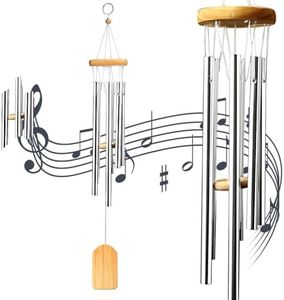 nuosen - Campanilla de viento, campanas musicales, péndulo de madera para jardín al aire libre y decoración del hogar, regalo