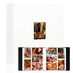 Aevdor 700 Pockets Photo Album 4x6, Extra Large Capacity Leather Cover Wedding Family Photo Albums Holds 700 Horizontal and Vertical Photos, Acid-free Pages 4x6 Photo Album with Front Window (White)