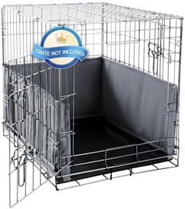 Hombys Dog Crate Bumper with Ties - Soft Crate Accessory -Kennel Cover - Training Pads for Front Door Crates, 24"x18", Gray