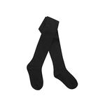 Girls Tights Baby Plain Cotton Babies Newborn Toddler 0-2 years VERY SOFT (Black, 1-2 Years)