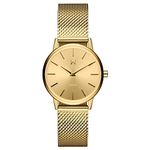 MVMT Avenue Women's Watch - Classic Minimalist Style - 3 ATM/30 Meters Water Resistance - 28 mm, Chelsea Gold, Avenue