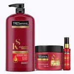 TRESemme Keratin Smooth Shampoo 1L + Mask 300ml + Serum 50ml Combo, With Keratin & Argan Oil for Straight, Shiny Hair - Nourishes Dry Hair & Controls Frizz, For Men & Women