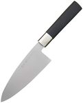 Kai 6715D Wasabi 6-Inch Deba Knife, Black, Silver