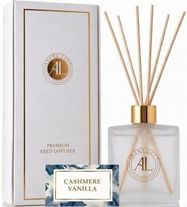 Aroma Loft Frosted Reed Diffusers for Home |Premium Fragrance Diffuser | Frosted Diffuser Sticks in Oil Set with Cashmere Vanilla Scent |Smell Good Stuff | Long-Lasting Oil for Bathroom &Office 5 oz