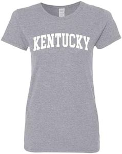 State of Kentucky Style White Fashion Womens Graphic T-Shirt, Heather Grey, 3X-Large