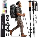 TrailBuddy Trekking Poles - Lightweight, Collapsible Hiking Poles for Backpacking Gear - Pair of 2 Walking Sticks for Hiking, 7075 Aluminum with Cork Grip