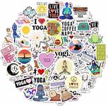 100Pcs Yoga Stickers and Decals for Laptop and Water Bottles - Yoga Gifts for Women, Yoga Instructor, Yoga Lover, Mom, Yoga Accessories Laptop Decals